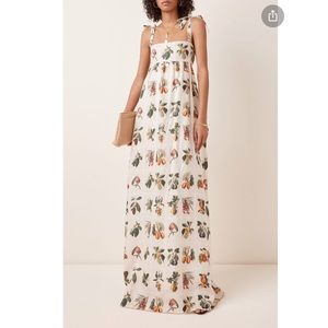 NWT Agua by Agua Bendita Verbena Frutas Linen Maxi Dress
